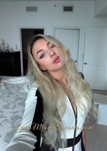 Selfie of beautiful blonde escort model Irina